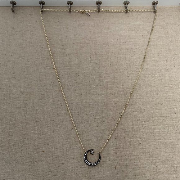 Stella & Dot Pave Crescent Necklace